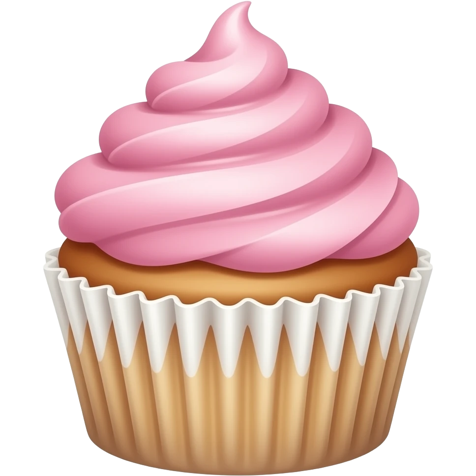 Cupcake with pink icing emoji