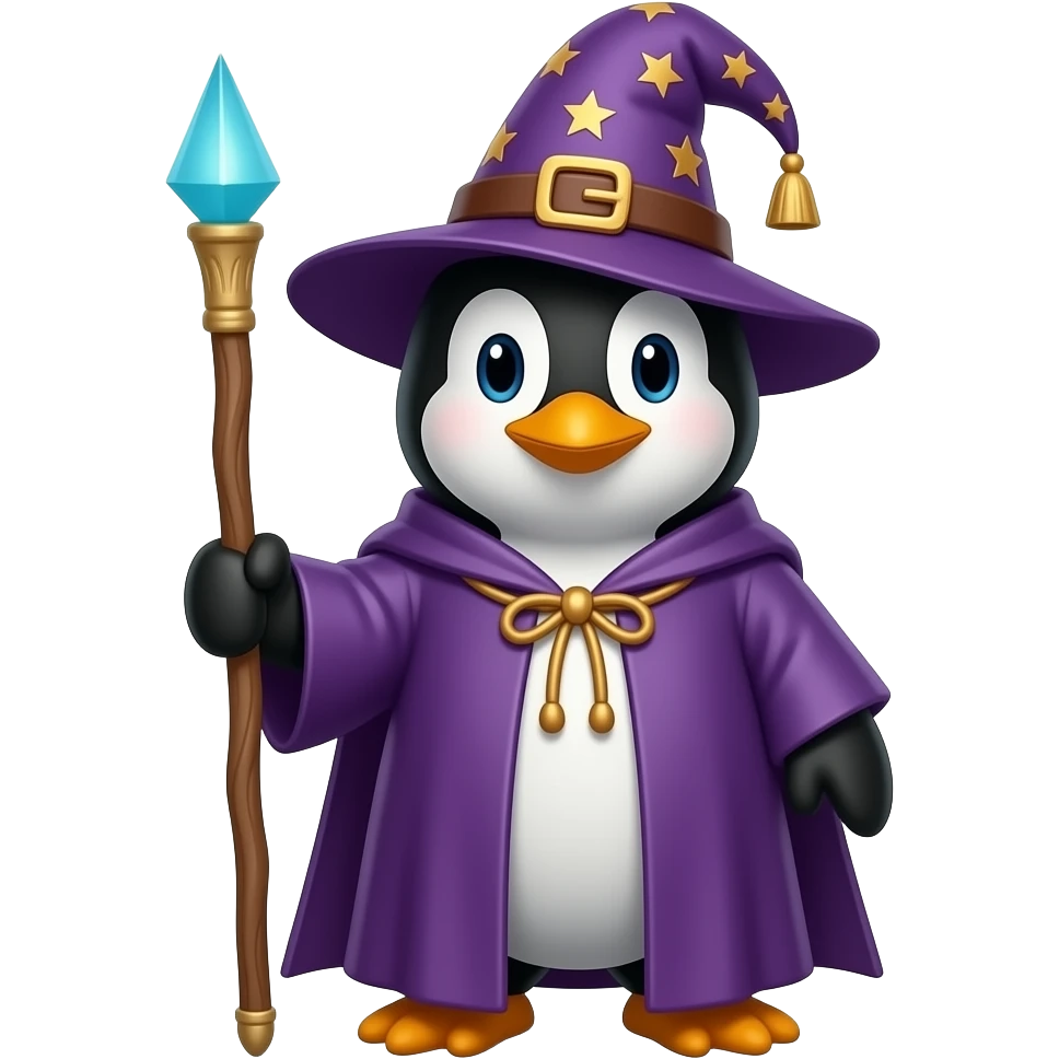 Penguin Wizard emoji