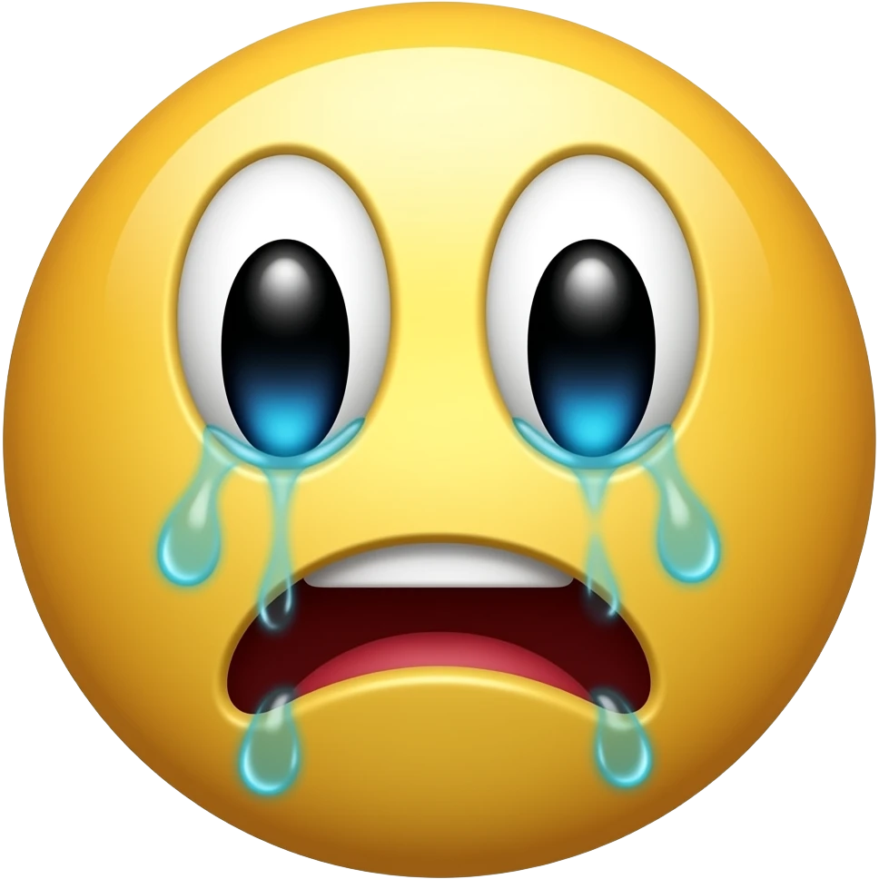 Make a 😀  emoji thats very horrified and skin white and scared. And plus. Its just a smiley face emoji