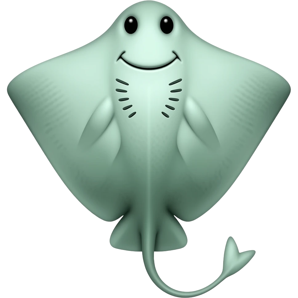Green stingray emoji