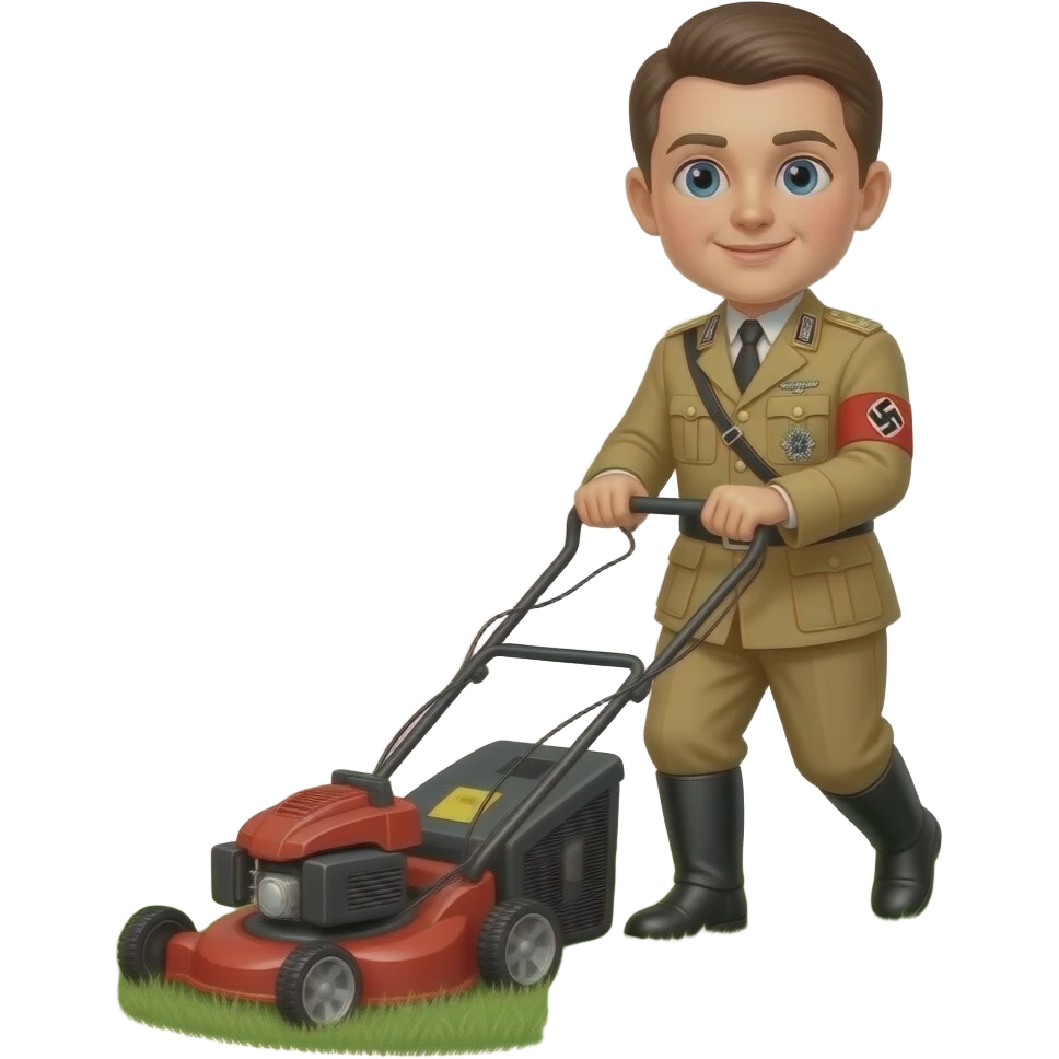 Nazi mowing lawn emoji