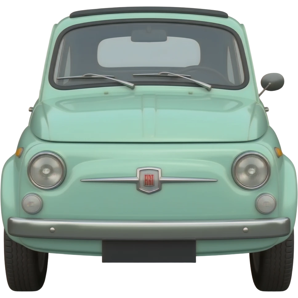 mint green fiat 500 vintage 1957 twinair 2017 version emoji