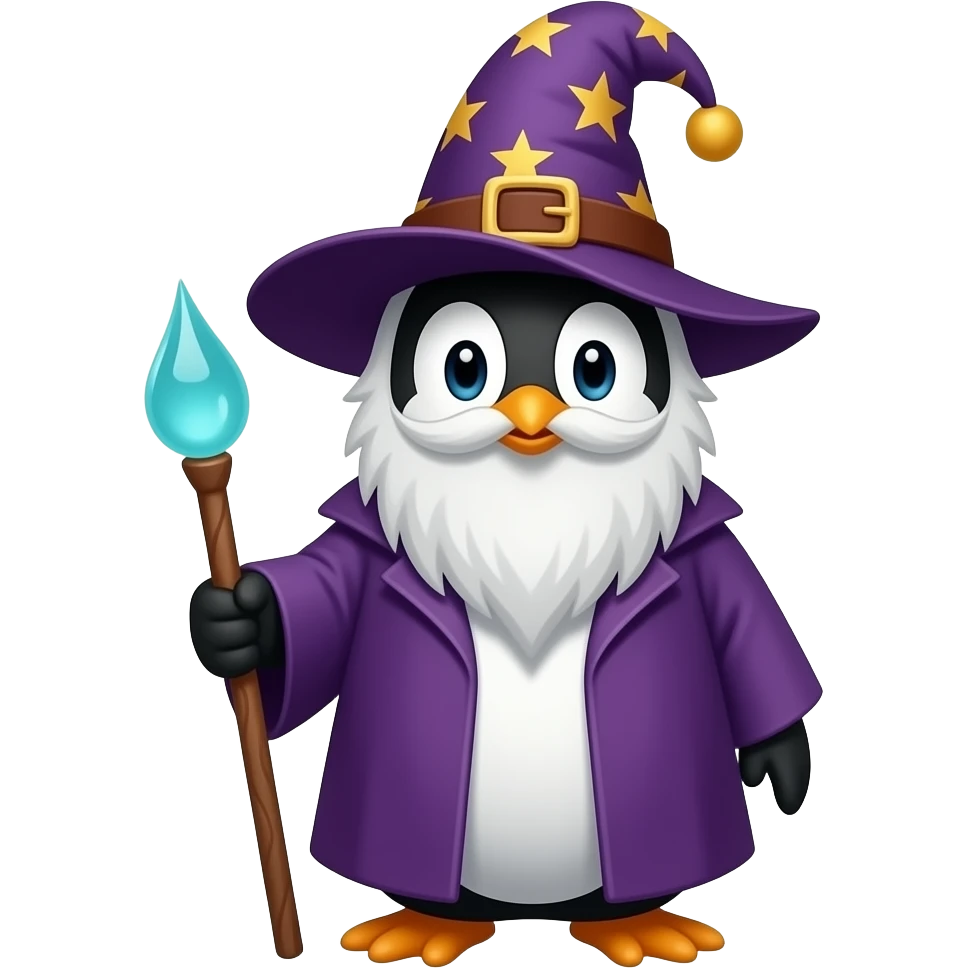 Penguin Wizard emoji