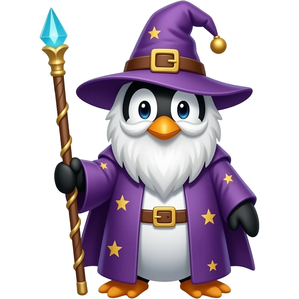 Penguin Wizard emoji