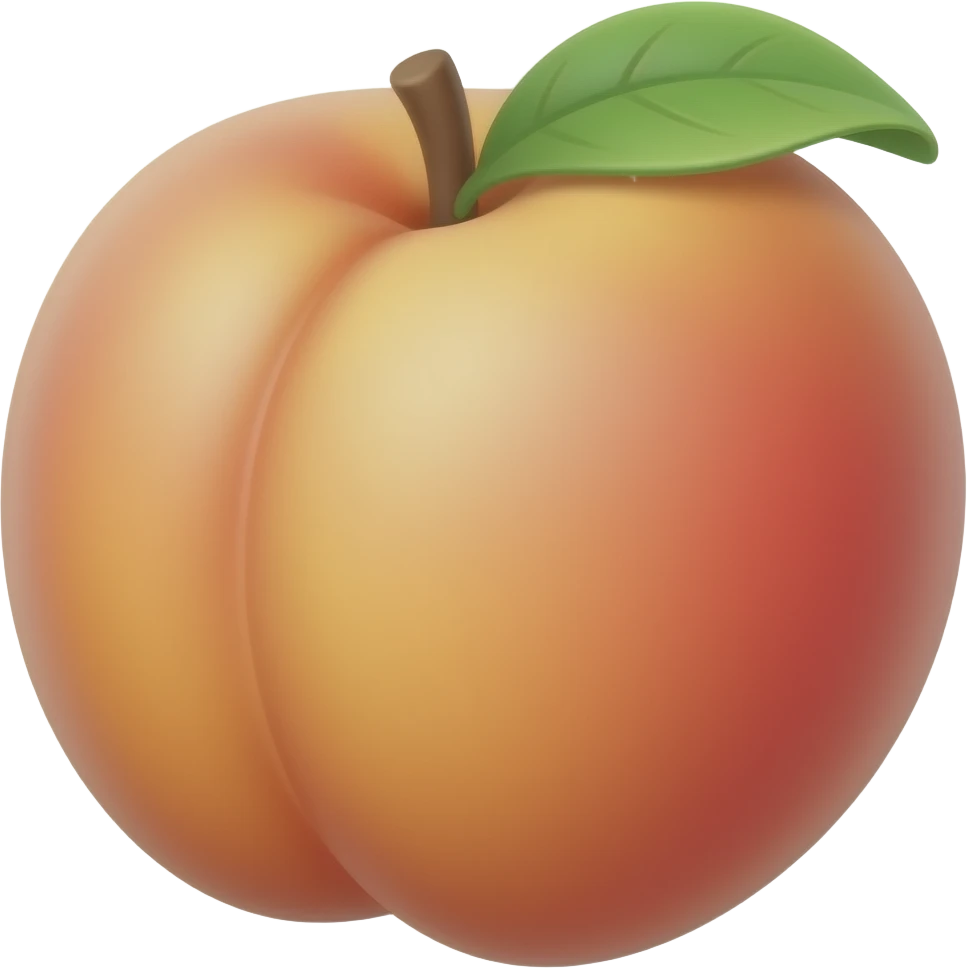 Cream and a peach emoji