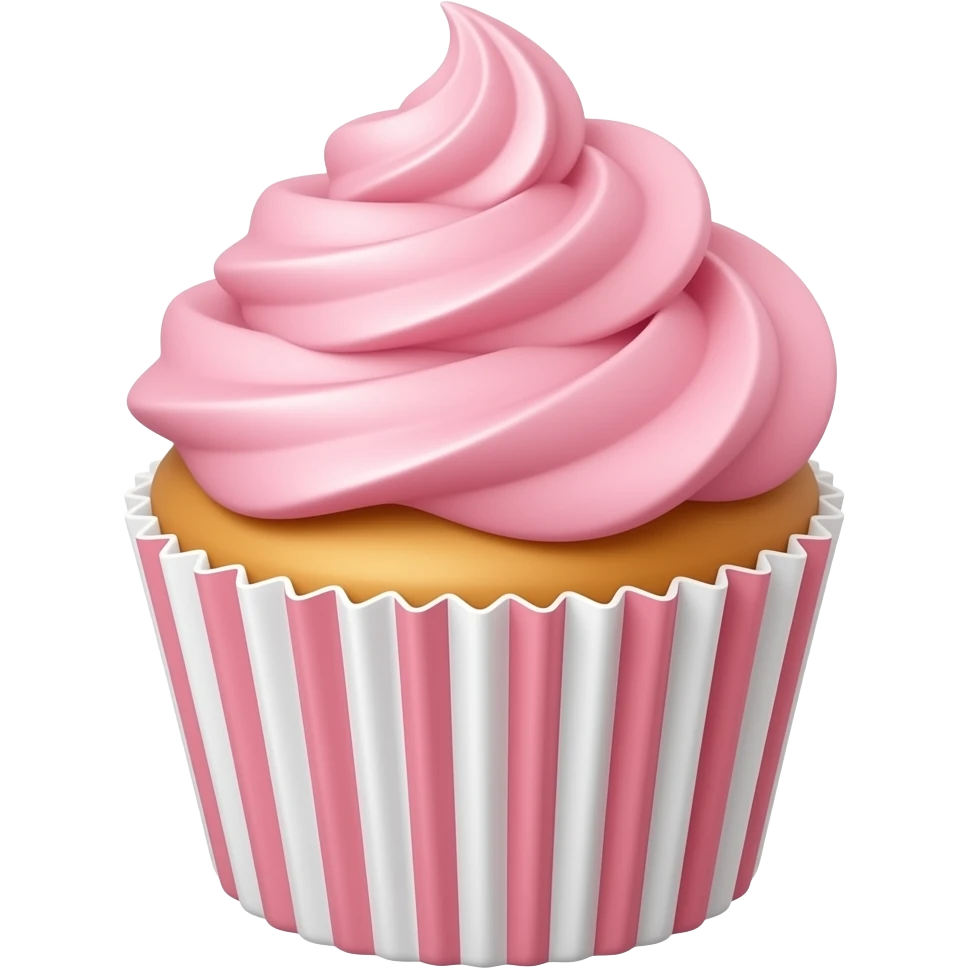 Cupcake with pink icing emoji