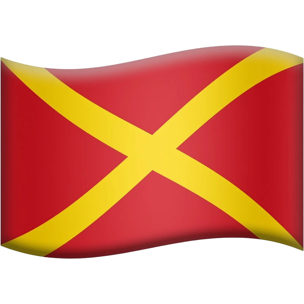 flag plain red background yellow chevron emoji