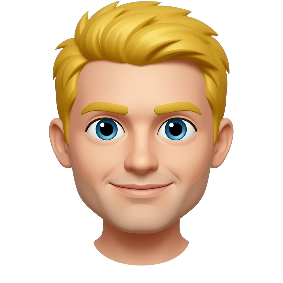 yellow man with yellow hair emoji