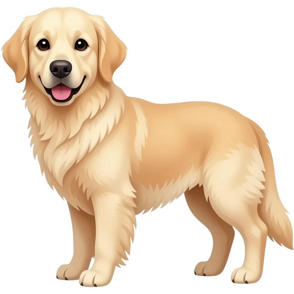 white english cream golden retriever emoji