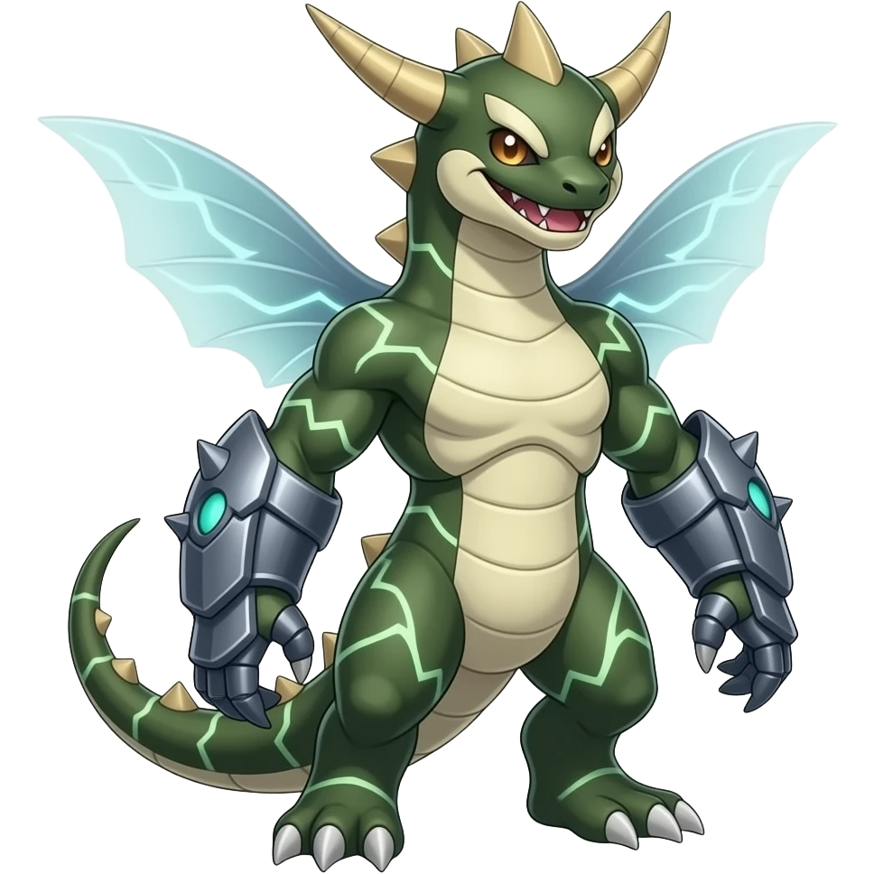Guilmon-Scizor-Bisharp-Darkrai-Latias-Gengar-Miraidon-Fakémon-Animal-hybrid, full body emoji