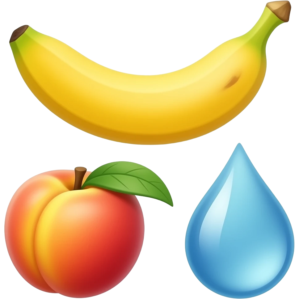 🍌🍑💧 emoji