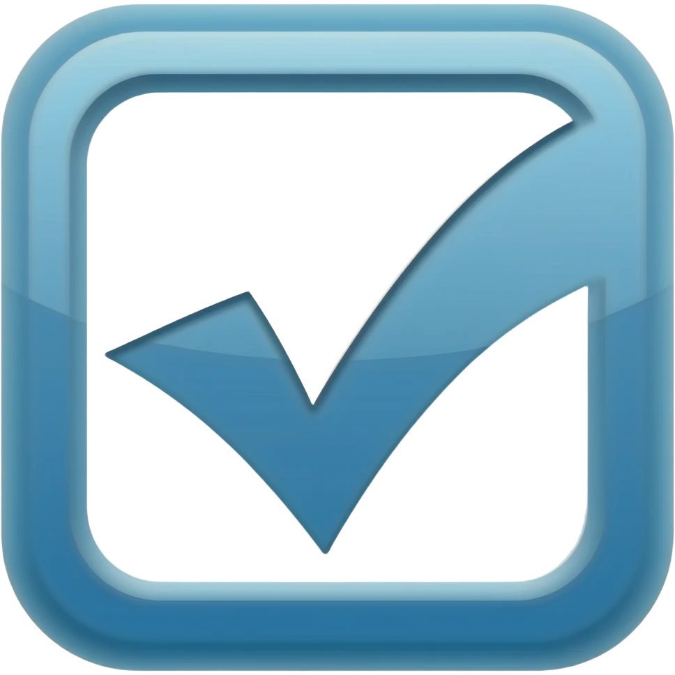 blue checklist emoji