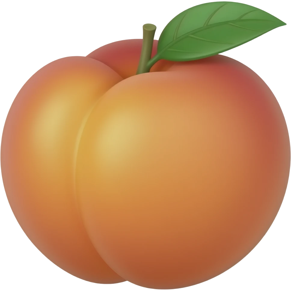 Peach cinematic realistic emoji