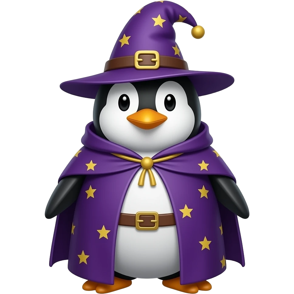 Penguin Wizard emoji