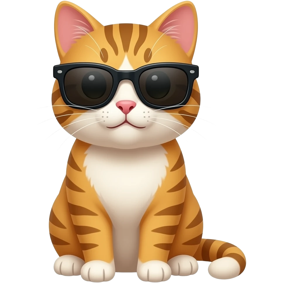 Cat wearing sunglasses emoji