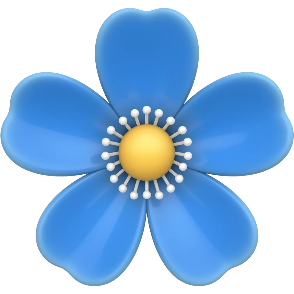 Blue flower emoji