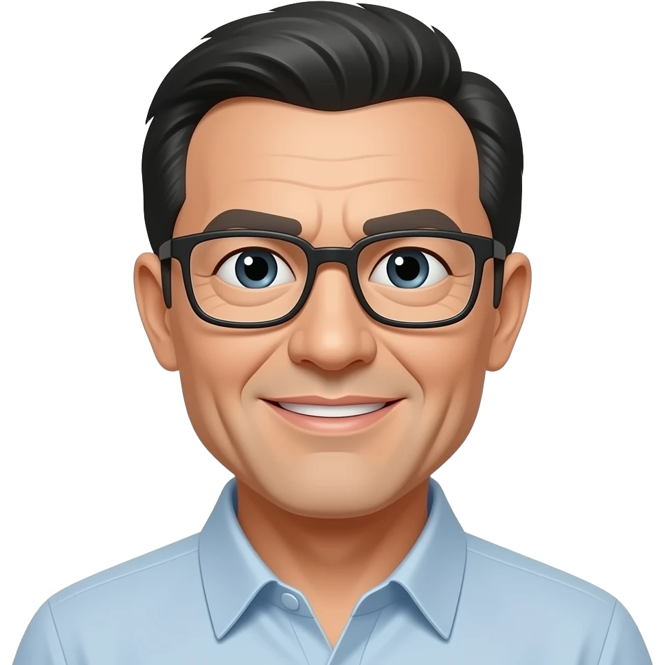 White older male back hair black short bears glasses emoji