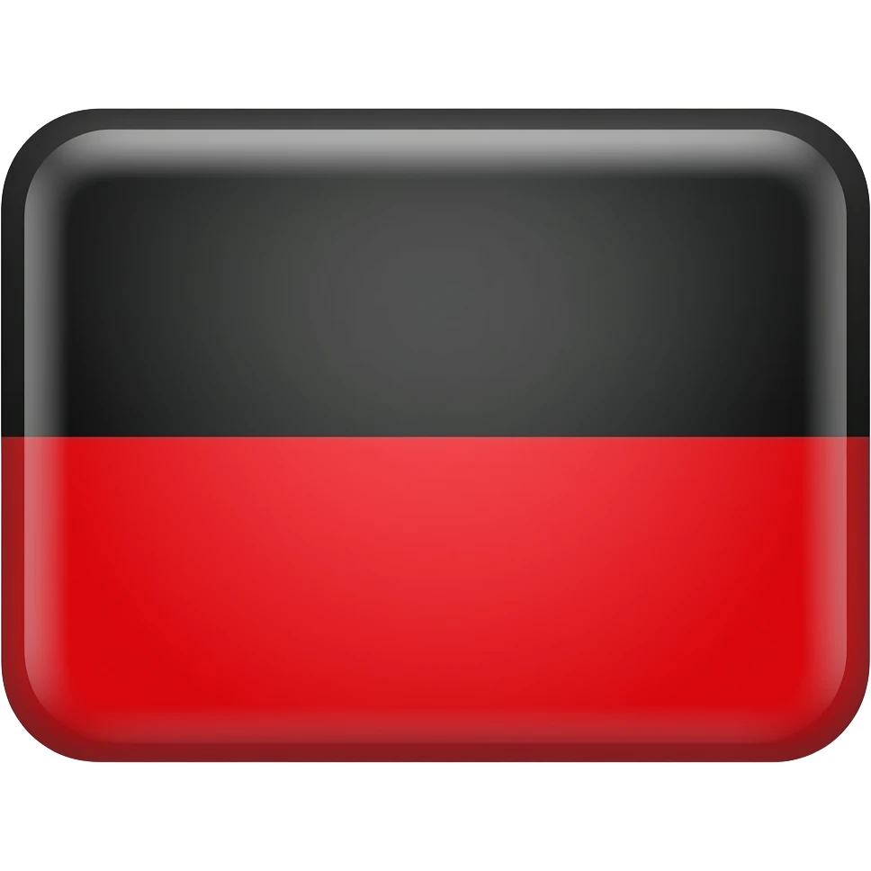 Upper Black and lower red color flag without any aditional emoji