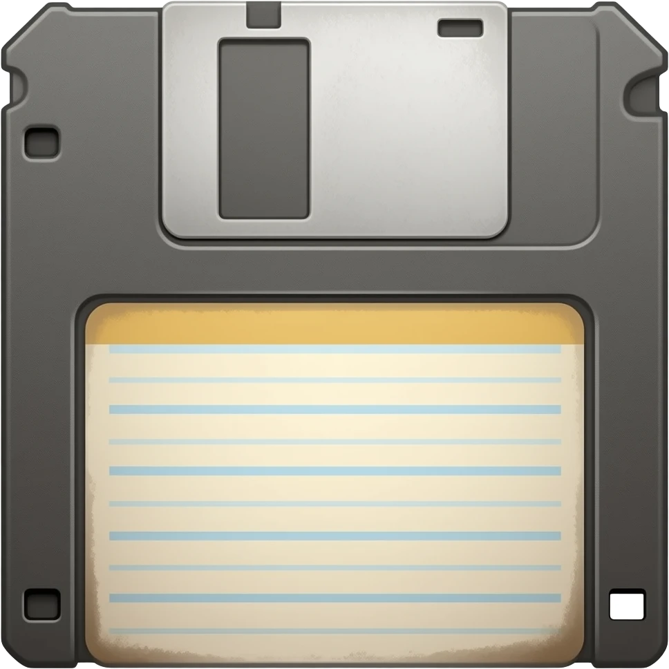 rust floppy disk three-quarter view emoji