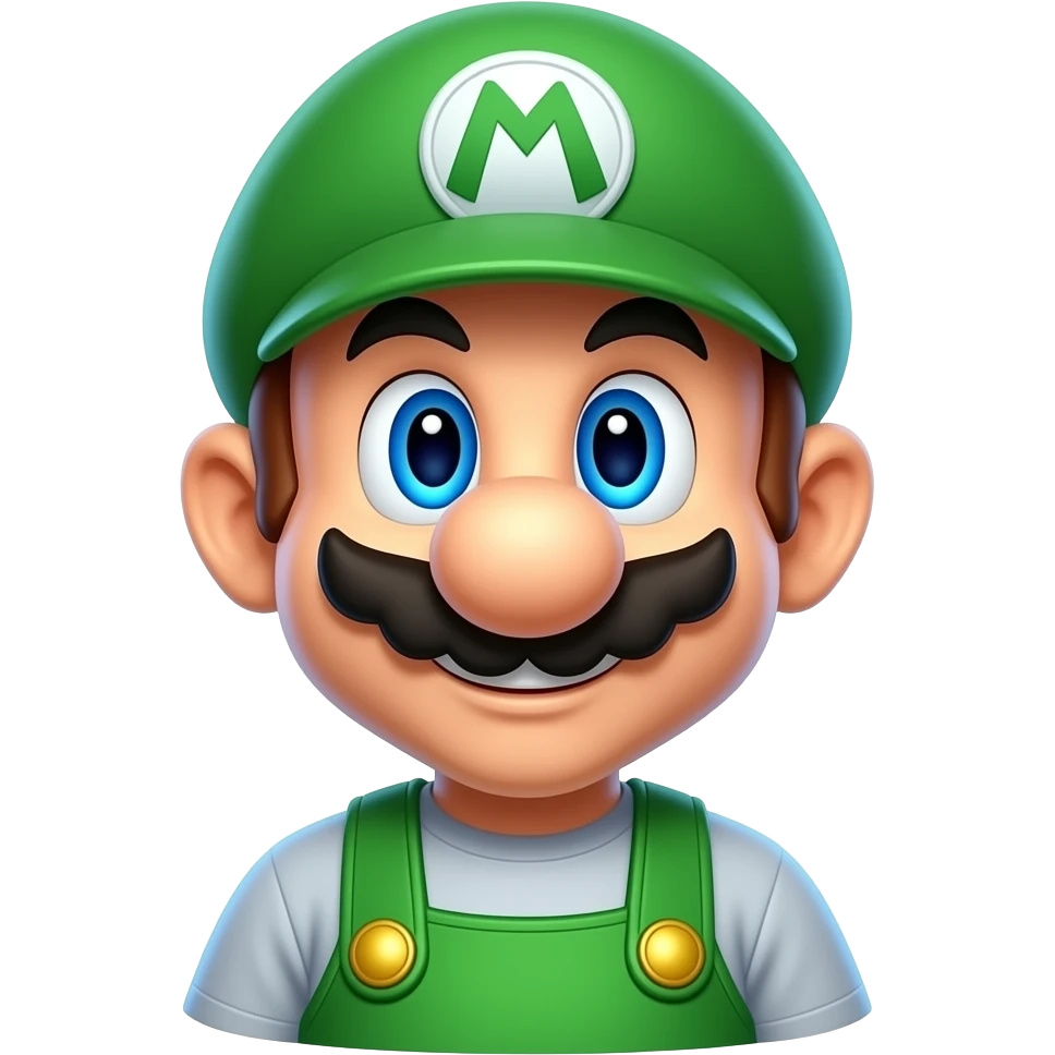 Neon colour mario with green dress emoji