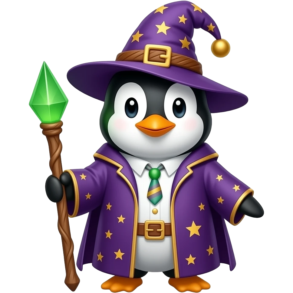 Penguin Wizard emoji