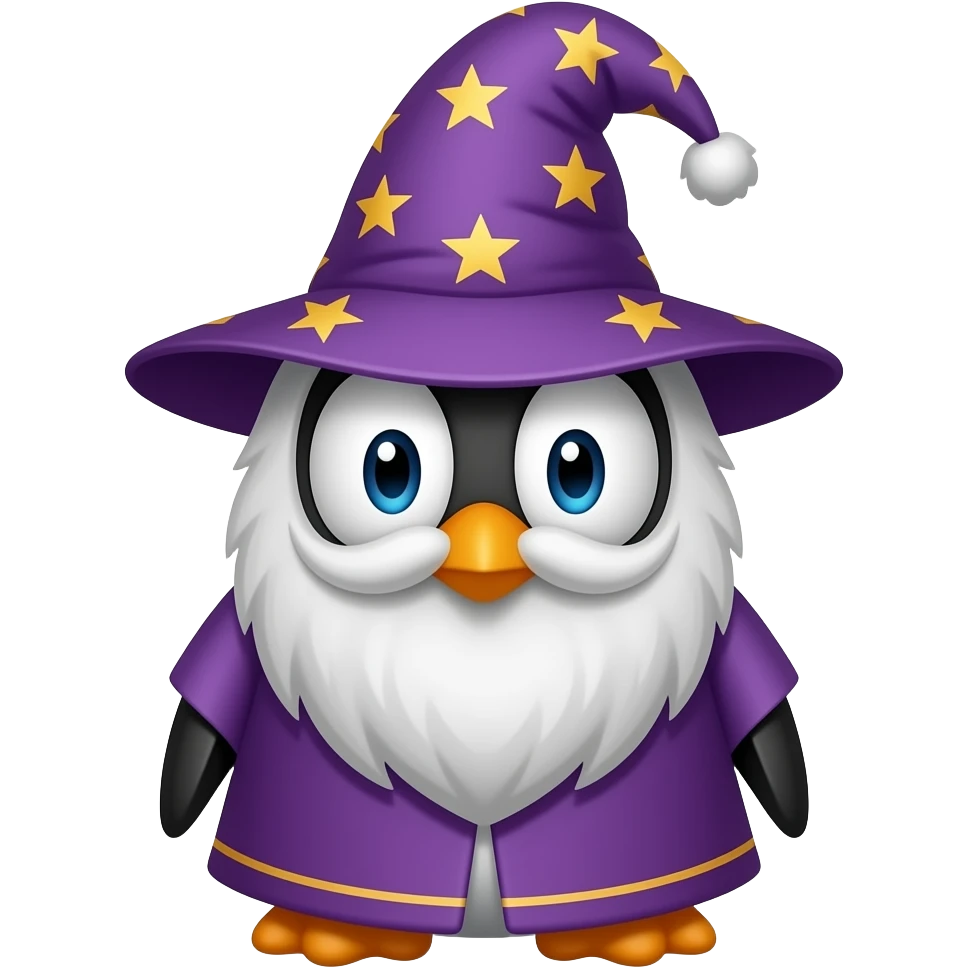 Penguin Wizard emoji