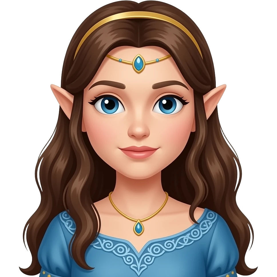 Elven princess brunette emoji