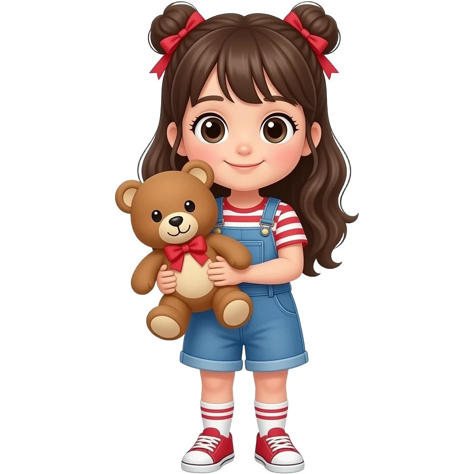 Cute girl teddy emoji