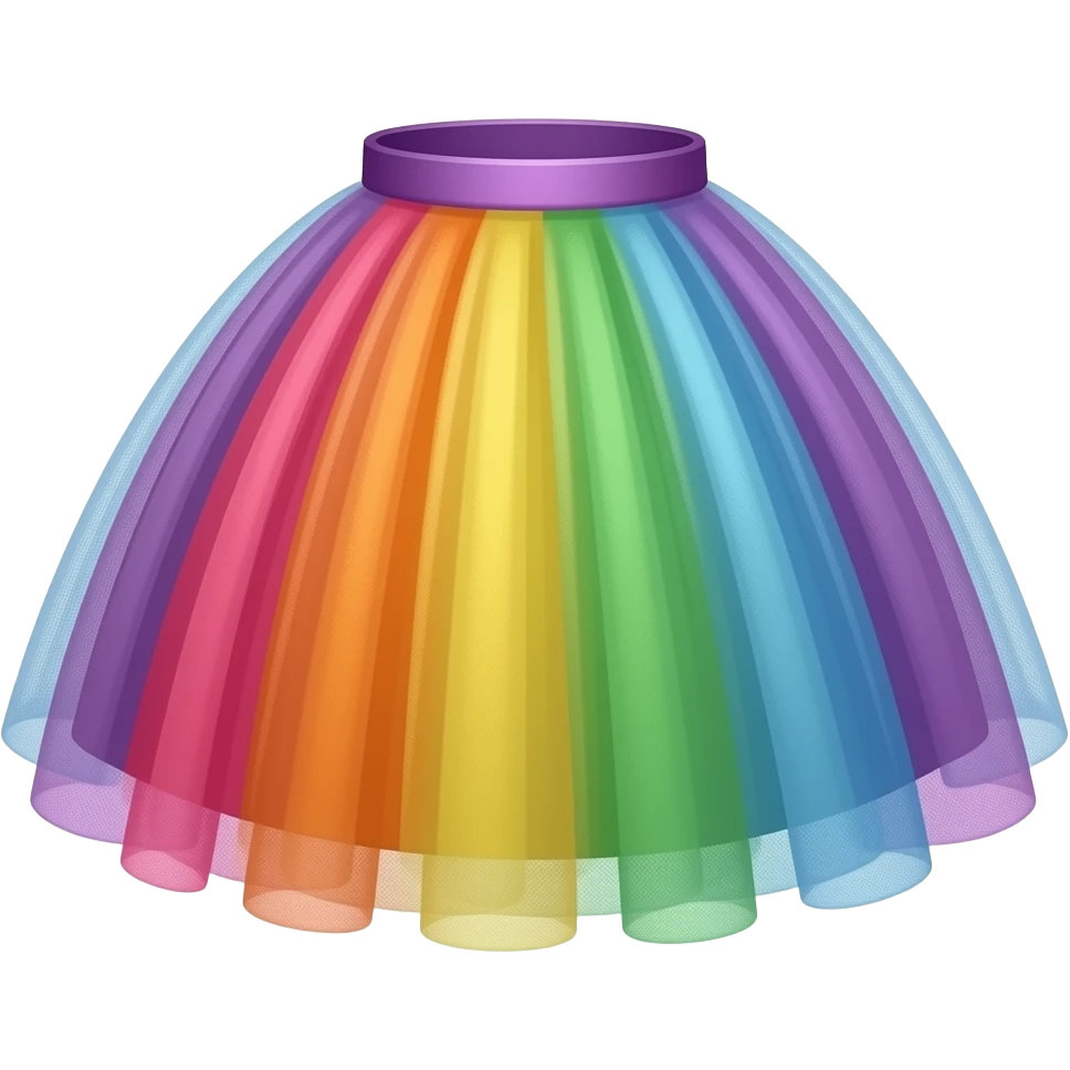 Rainbow tutu emoji