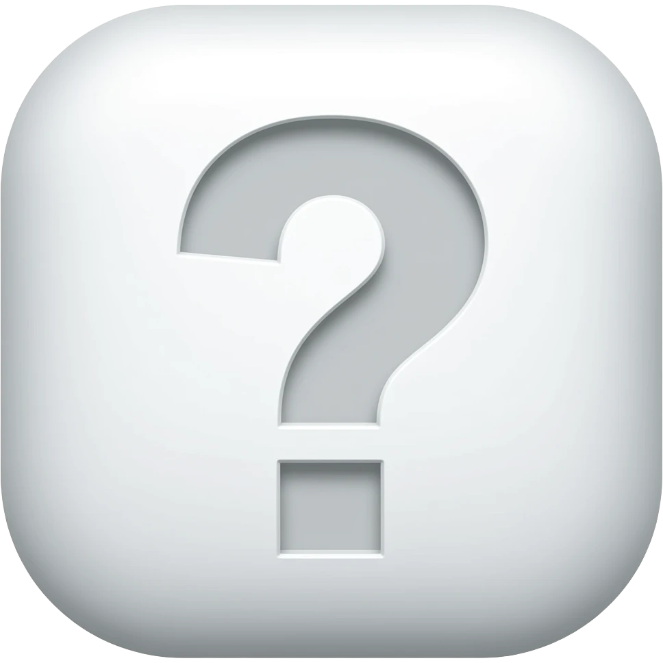 Create high-quality glossy emojis with a vibrant modern style.Make the emojis look premium, shiny, and eye-catching with bright highlights, smooth gradients, soft reflections, and glowing details.  question mark emoji emoji