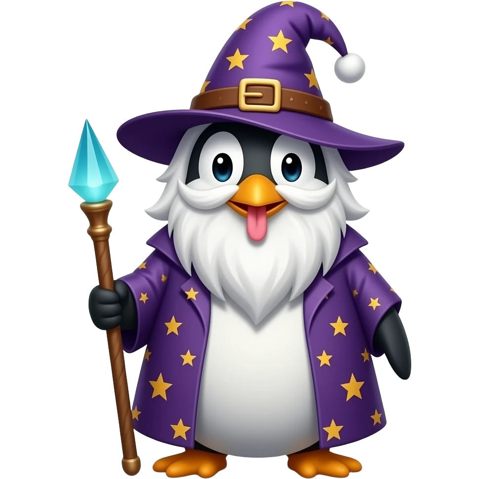 Penguin Wizard emoji