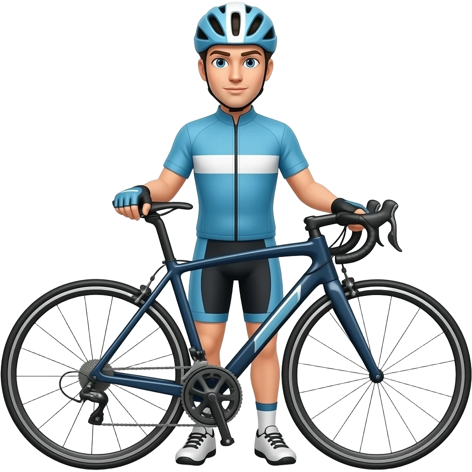 cyclist with equipment emoji