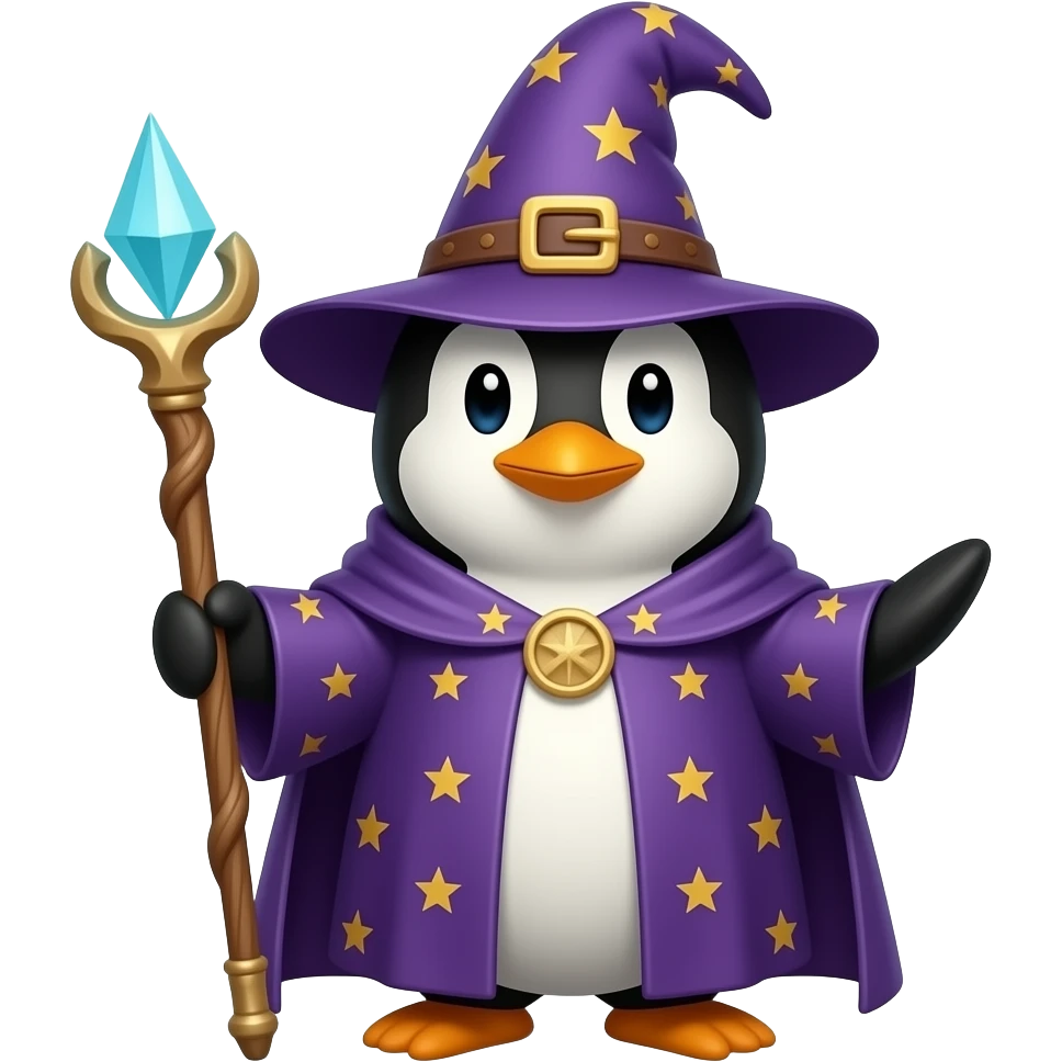 Penguin Wizard emoji