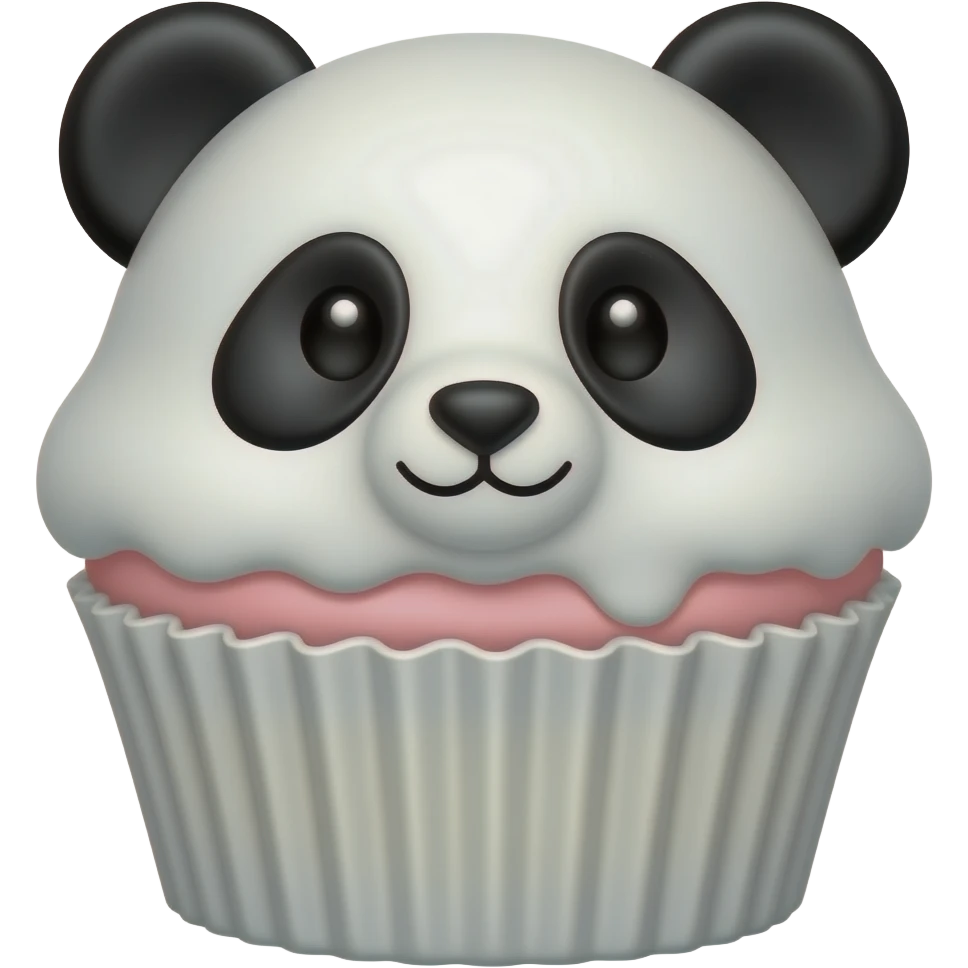 “cupcake shaped like a panda, sweet texture, cute and funny” emoji