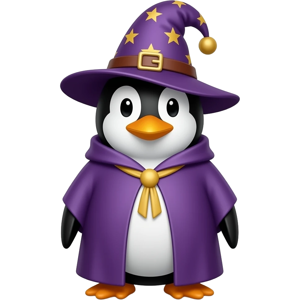 Penguin Wizard emoji
