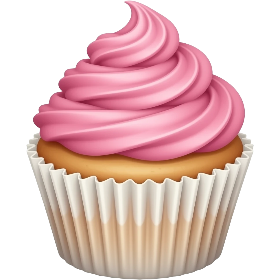 Cupcake with pink icing emoji