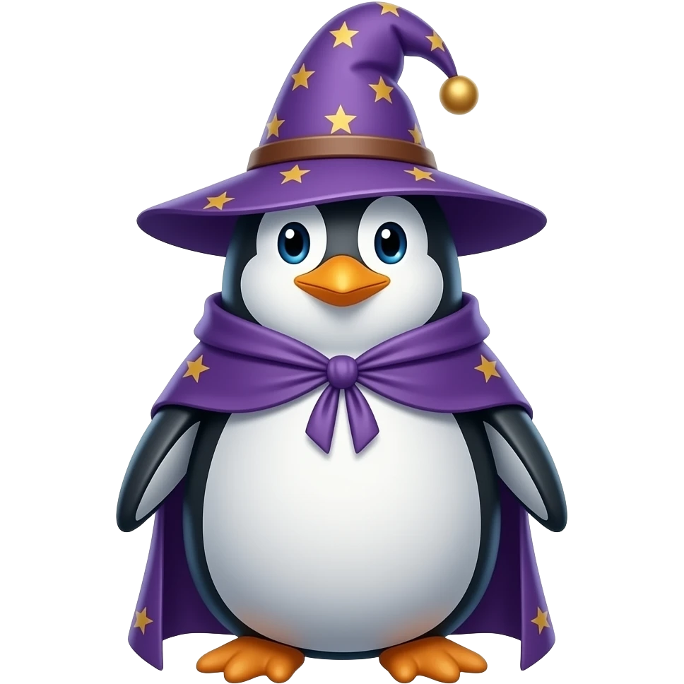 Penguin Wizard emoji