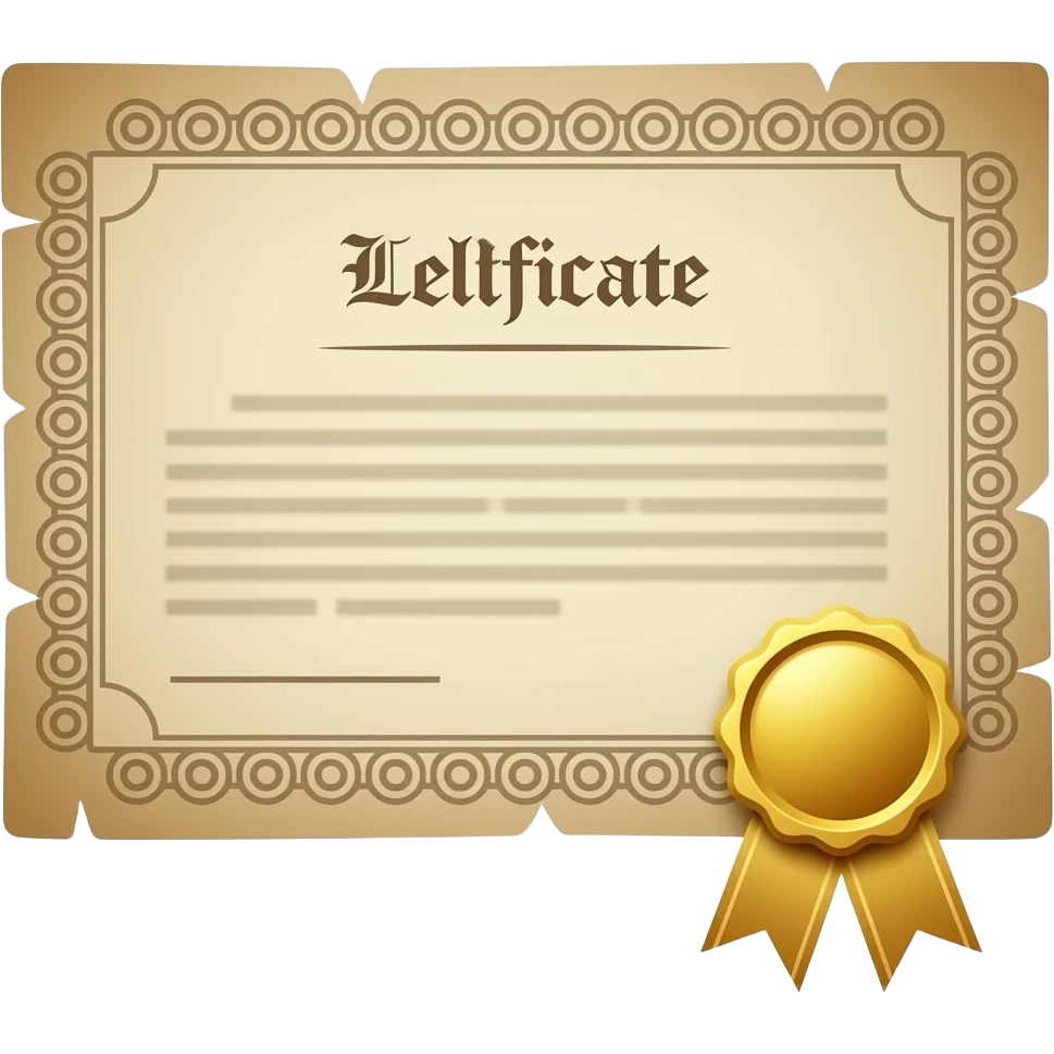 certificate 3d emoji