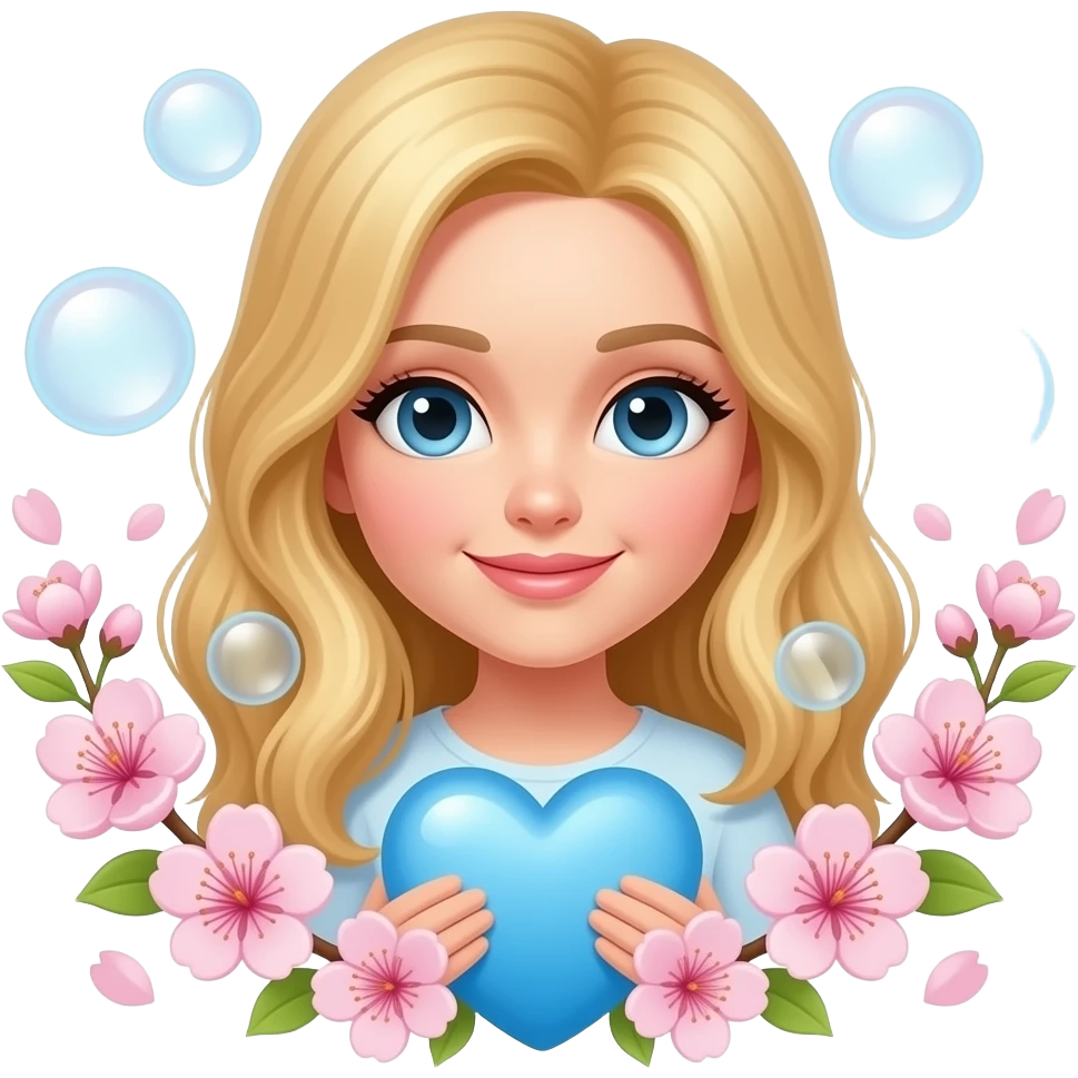 👱🏻‍♀️🫧🌸🩵 emoji