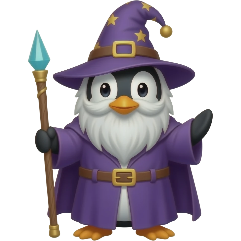 Penguin Wizard emoji