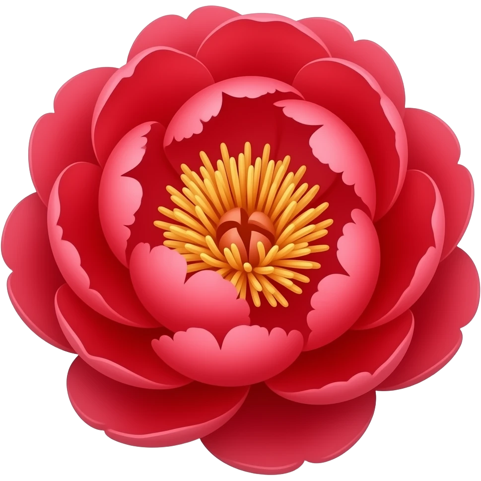 red peony emoji