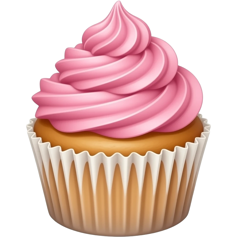 Cupcake with pink icing emoji
