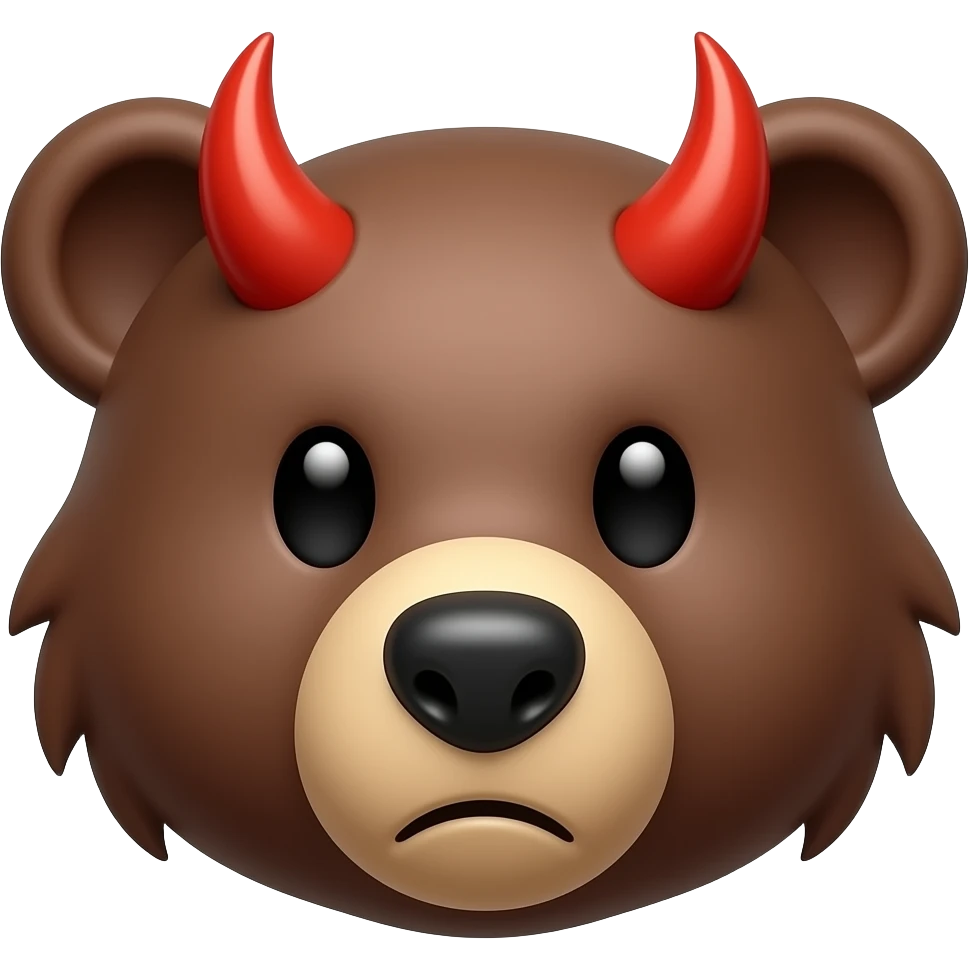 devil bear head emoji
