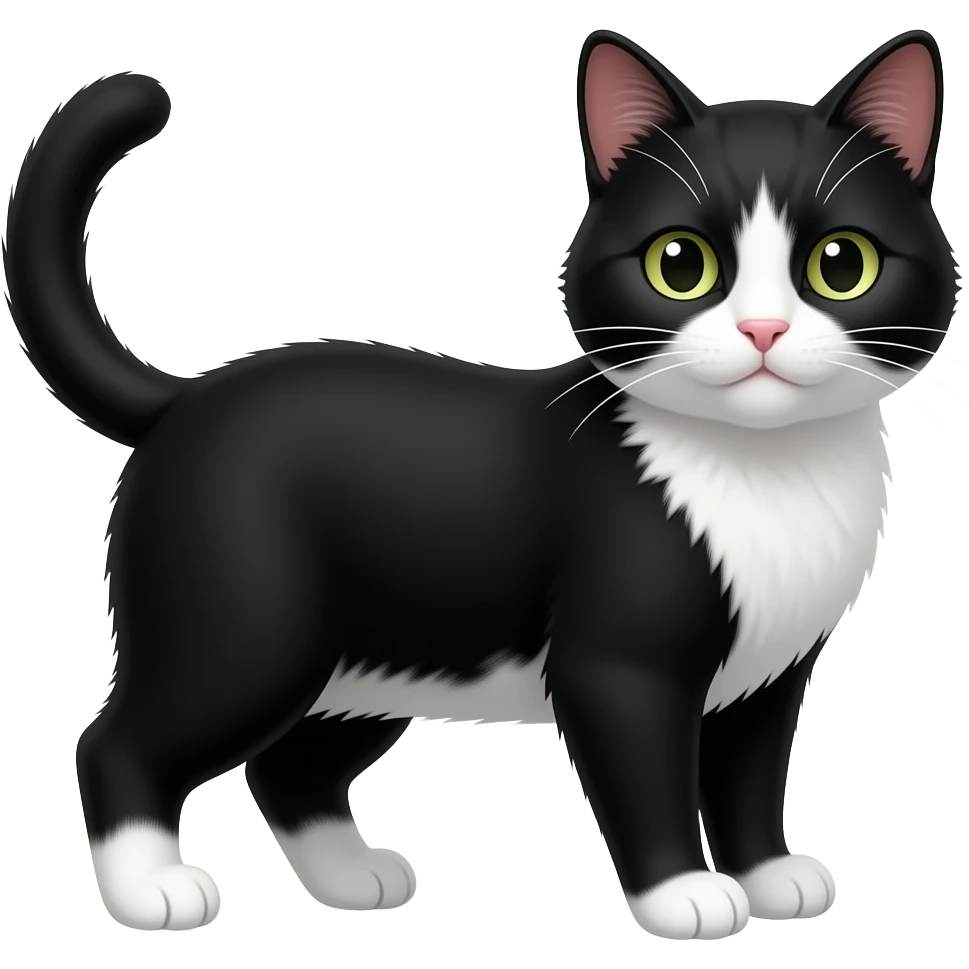 gato preto e branco emoji
