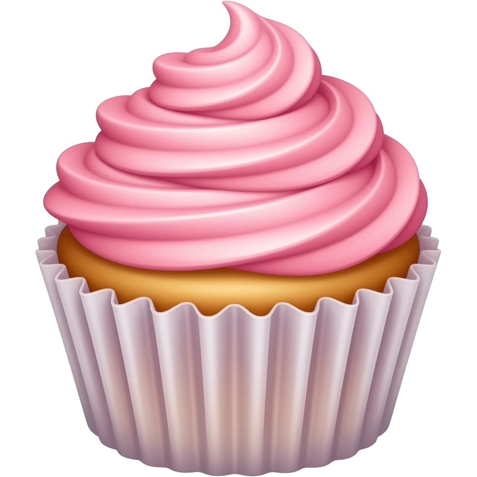 Cupcake with pink icing emoji