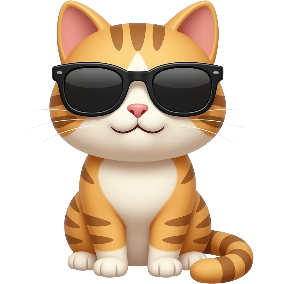 Cat wearing sunglasses emoji