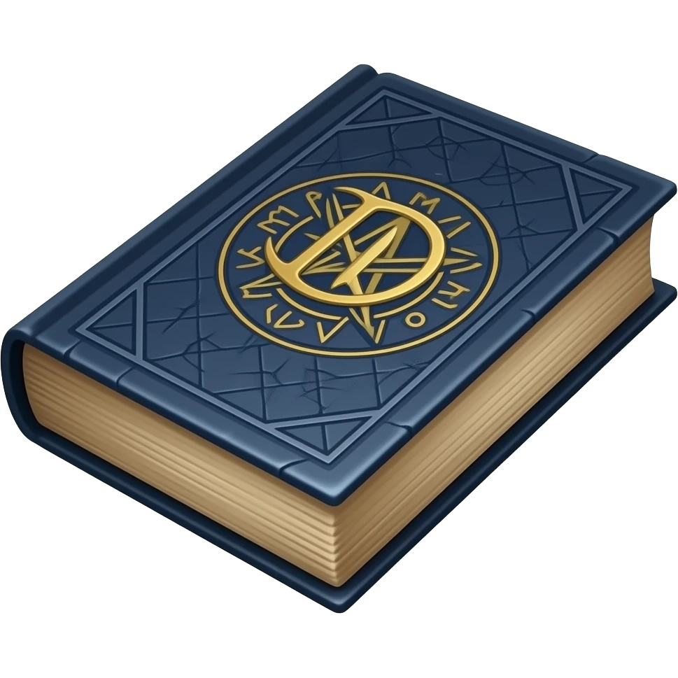 spellbook forward facing dark blue emoji