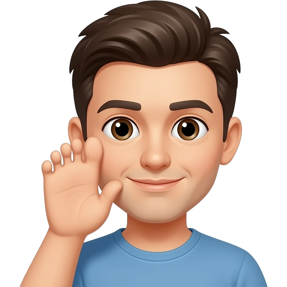 Um pezinho na cara emoji