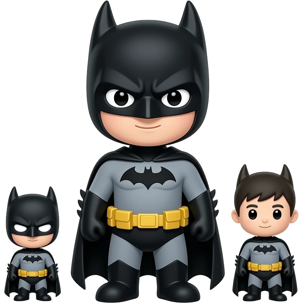 bat man cartonic emoji showing all his body make him look smaller and more cute emoji