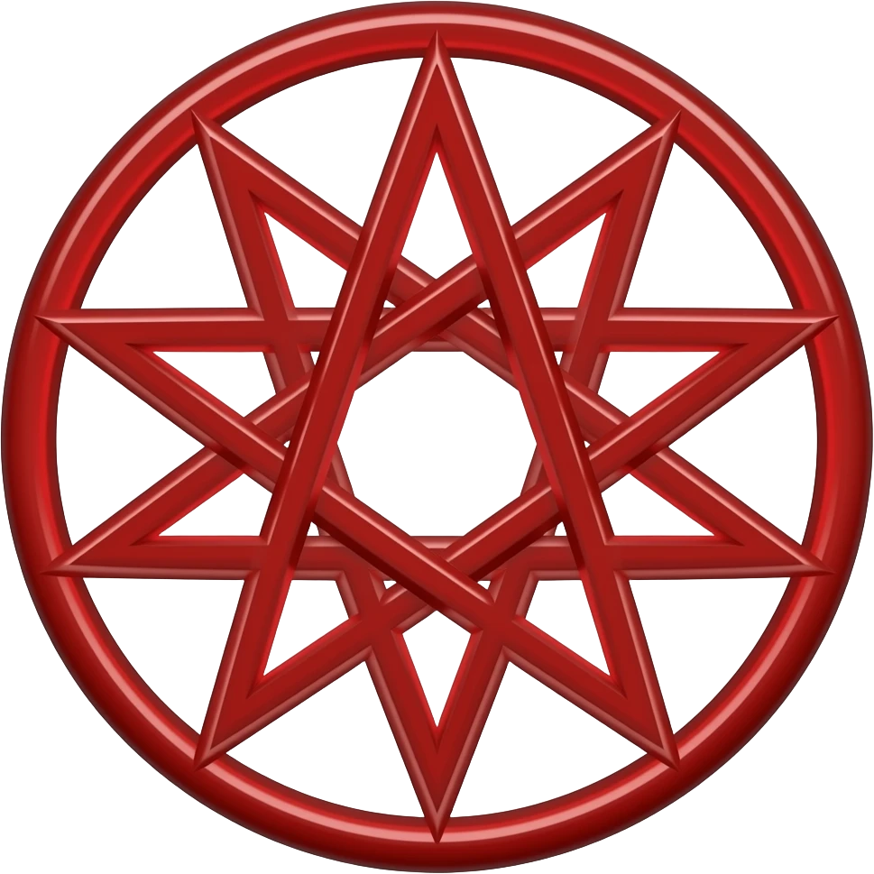 upside down red pentagram emoji